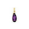 Yellow 14 Karat Amethyst Enhancer Pendant Estate Jewelry With One 4.36Ct Pear Moderately Strong Purple Amethyst
Gram Weight: 2.93