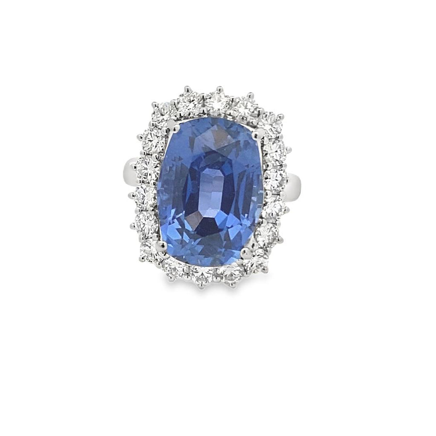Violetish Blue Sapphire Platinum Fashion Ring