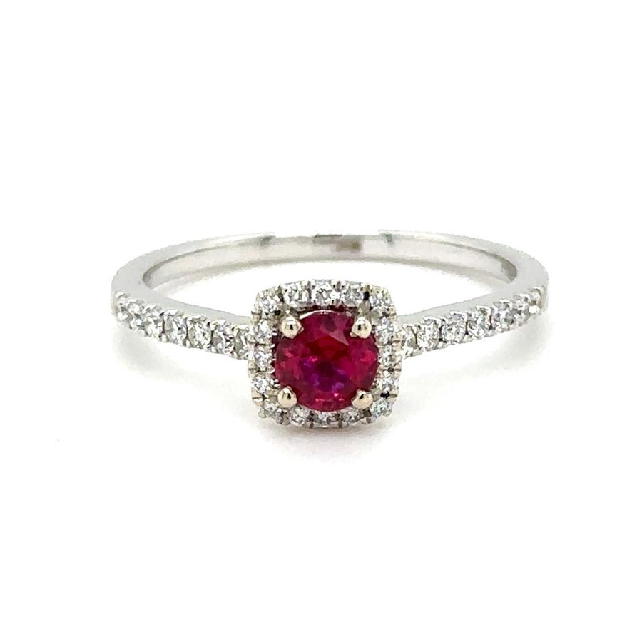Ruby 14 Karat White Fashion Ring