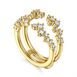 Yellow 14 Karat Contemporary Style Diamond Ring Enhancer Ring Wrap/Gua