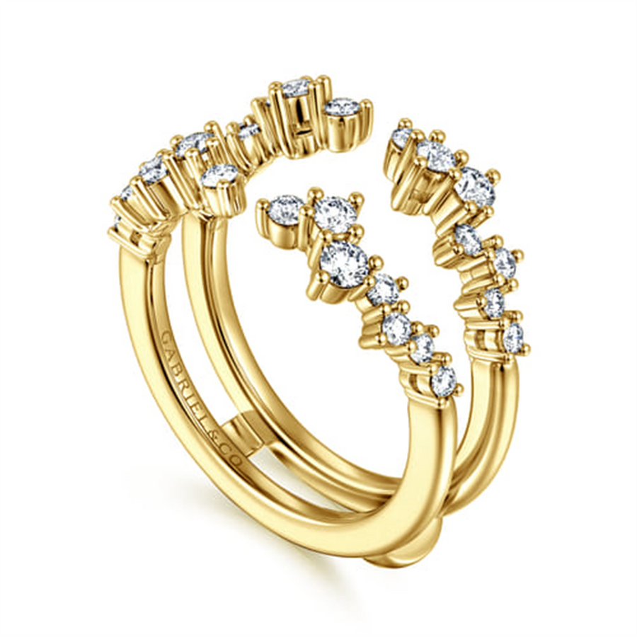 Yellow 14 Karat Contemporary Style Diamond Ring Enhancer Ring Wrap/Gua