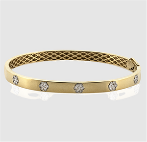 Lady's Two-Tone 18 Karat Bangle Bracelet