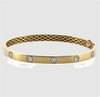 Lady's Two-Tone 18 Karat Bangle Bracelet