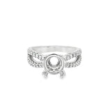 Lady's Platinum Double Prong Split Shank Platinum Mounting Size 7 40 =