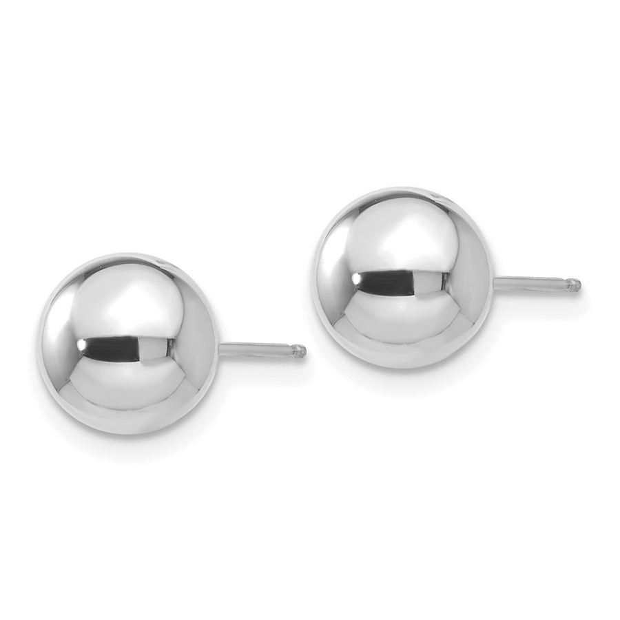 Quality Gold 14k White Gold Polished 8mm Ball Post Earrings