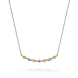 Lady's Two-Tone Sterling Silver/14K Yellow Gold Bujukan Alternating Ba