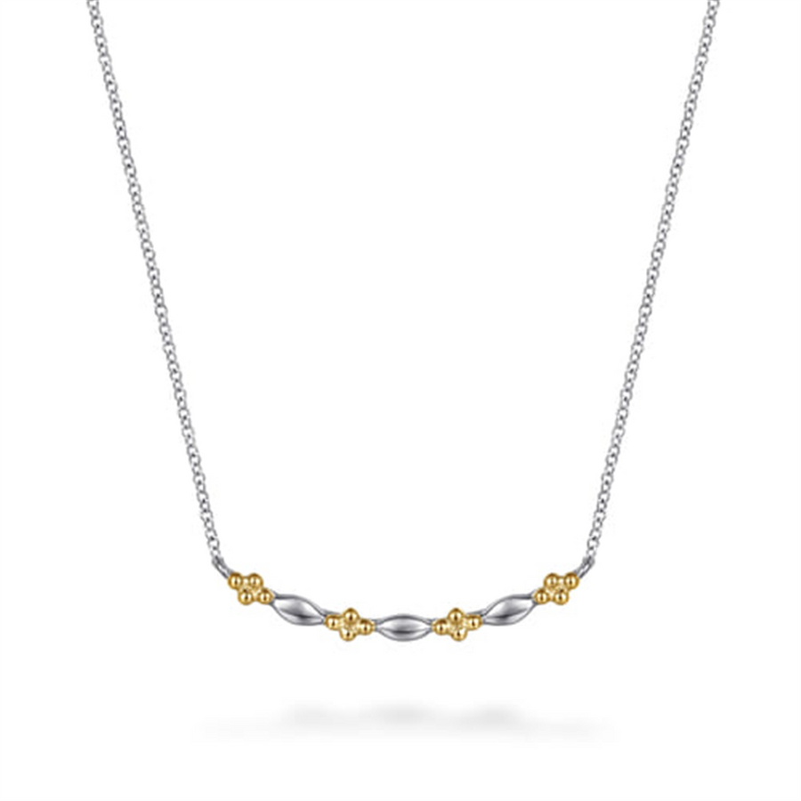 Lady's Two-Tone Sterling Silver/14K Yellow Gold Bujukan Alternating Ba