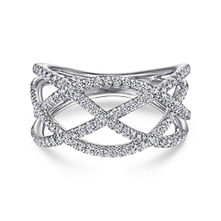 Gabriel & Co. 14k White Gold Lusso Diamond Ring