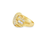 Ribbon Style Baguette Diamond Band