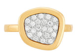 Lady's Yellow 14 Karat Cluster Bezel Fashion Ring Size 7 21 = 0.25tw R