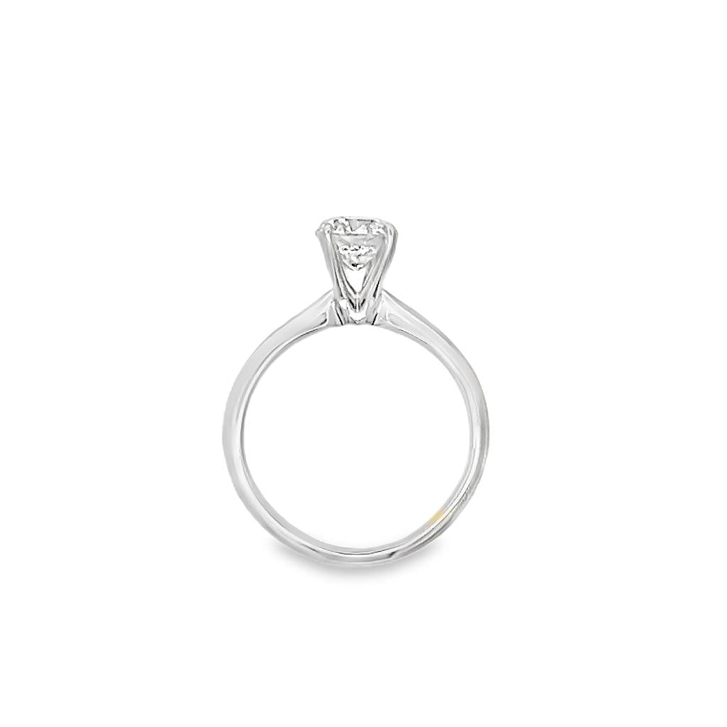 Estate Round Diamond Solitaire Engagment Ring