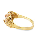 Yellow 14 Karat Tennessee Pearl Nugget Estate Jewelry Size 6.75 With O