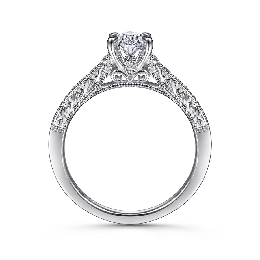 Gabriel & Co. Octavia - Victorian Oval Diamond Engagement Ring Mounting
