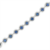 Sapphire & Diamond Halo Line Bracelet