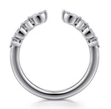 Lady's White 14 Karat Alternating Open Wedding/Anniversary Ring Size 6