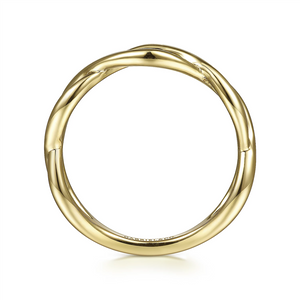 Gabriel & Co. Fashion 14K Yellow Gold Plain Twisted Stackable Ring