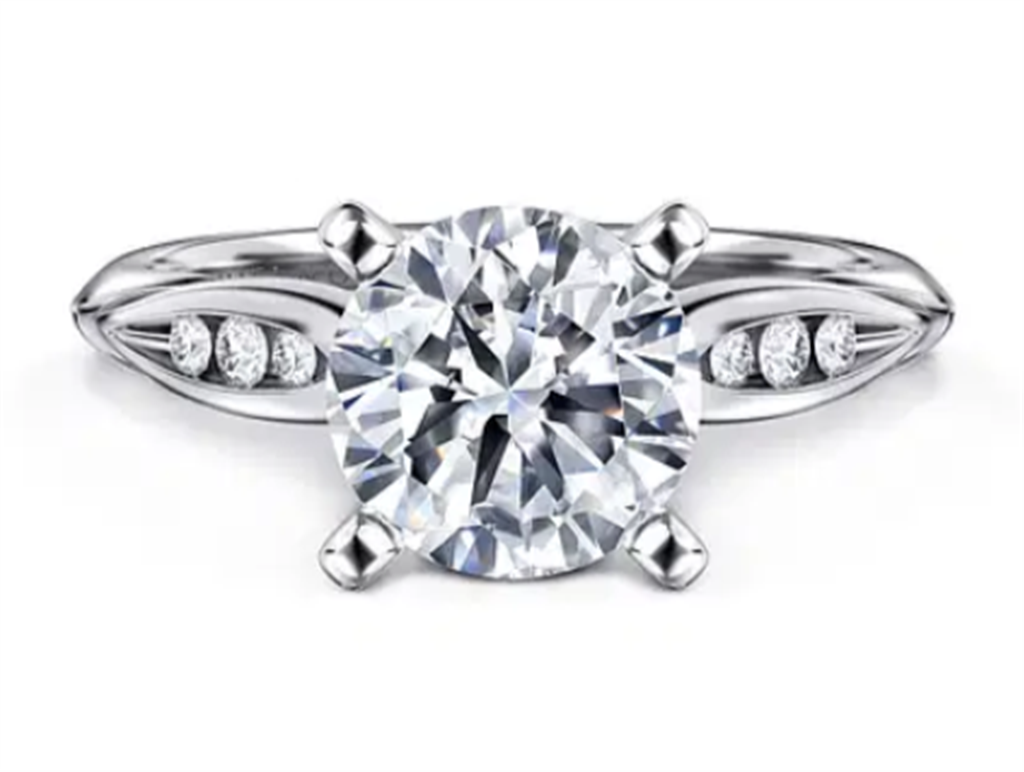 Gabriel & Co Channel Set Diamond Engagement Ring Mounting