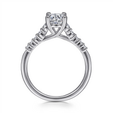Gabriel & Co Graduated Straight Diamond Engagement Ring Mounting