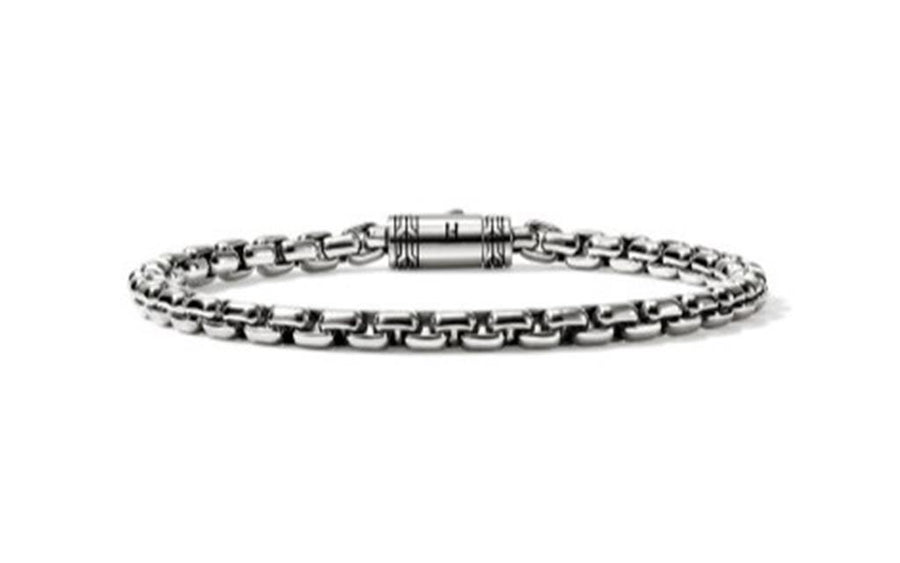 Sterling Silver 4.8Mm Box Chain Bracelet with Pusher Clasp John Hardy