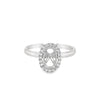 Lady's White 18 Karat Halo Ring