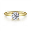 Gabriel & Co. Lark - 14K Yellow Gold Round Solitaire Engagement Ring Mounting