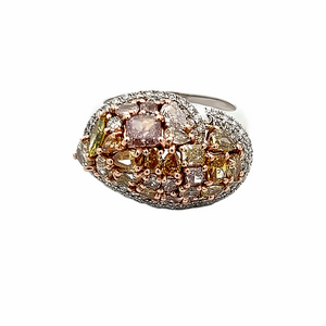 Estate Multi-Colored Diamond Fashion Ring