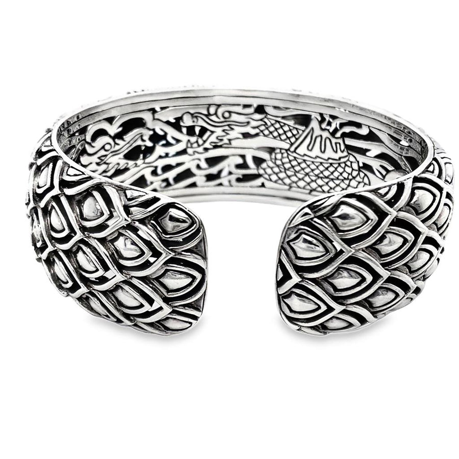 Two-Tone 18 K/Sterling Silver John Hardy Naga Legends Cuff Bracelet Es