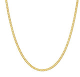 Yellow 18 Karat 2.2mm Yellow Gold 18" Cuban Link Chain With Fancy Clas