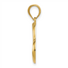 14 Karat Yellow Gold Open Heart Charm Pendant