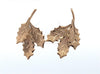 Yellow 14 Karat Holly Leaf Earrings Estate Jewelry Gram Weight: 2.55