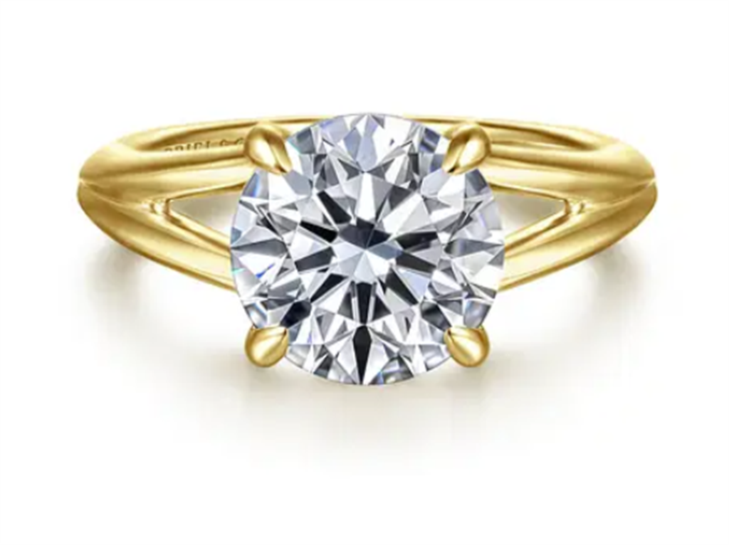 Gabriel & Co Claw Prong Split Shank Engagement Ring Mounting