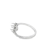 Lady's White 18 Karat Bypass 2 Stone Ring Size 6.25 26 = 0.21tw Round