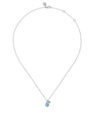 Lady's Sterling Silver Pear Bezel Bujukan Pendant Silver Necklaces Len