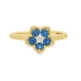 Sapphires 14 Karat Yellow Fashion Ring