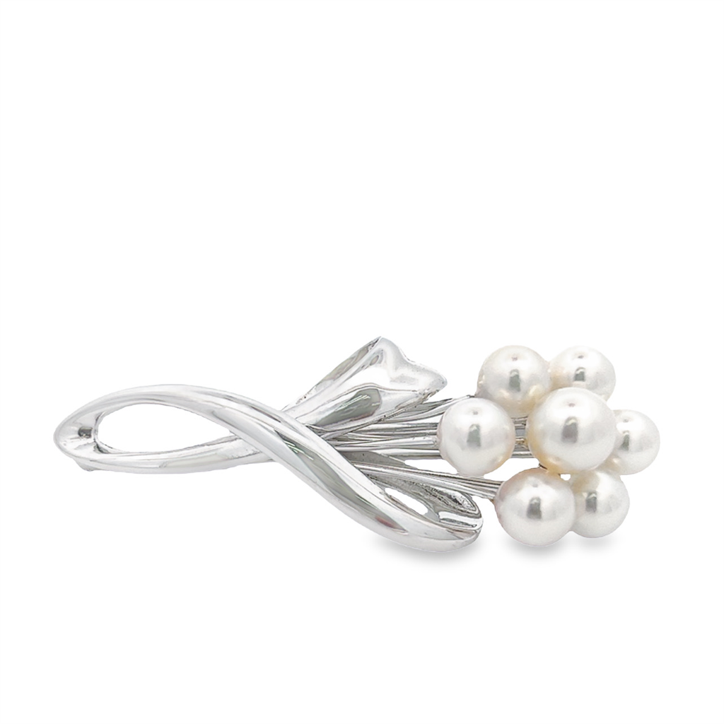 Estate Faux Pearl Brooch