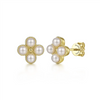 Gabriel & Co. Fashion 14K Yellow Gold Pearl Bujukan Stud Earrings