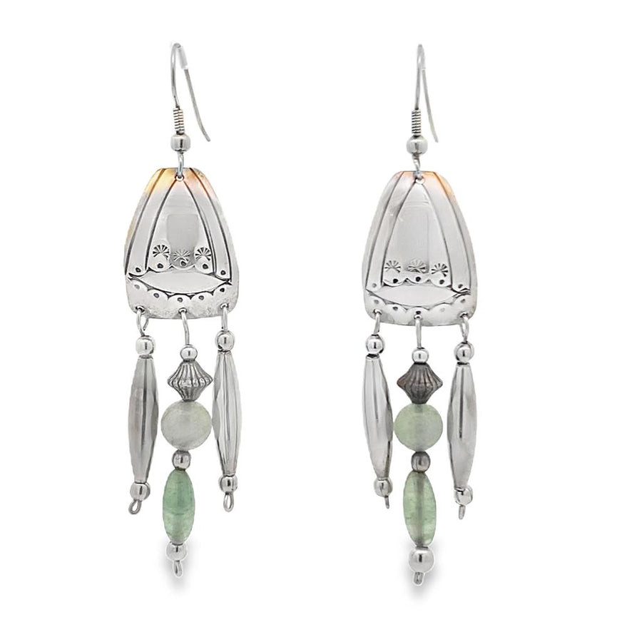 Estate Native American Jade Earrings