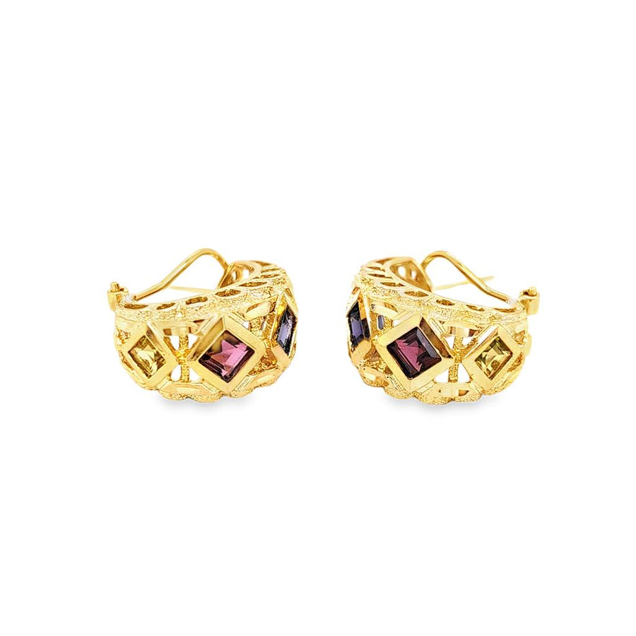 Geometric Filigree Pattern Earrings