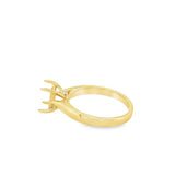 Lady's White 18 Karat Cathedral Solitaire Ring Size 6.75 2 = 0.01tw Ro