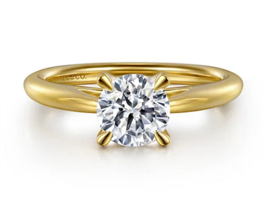 Gabriel & Co Cathedral Solitaire Engagement Ring Mounting