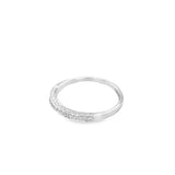 White 14 Karat Milgrain 2.1mm Engraved Wedding Band Estate Jewelry Size 6.75 15=0.22tw Round Diamonds Gram Weight: 1.85