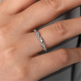 Lady's White 14K Satin Twist Wedding/Anniversary Ring With 39 0.20TW R