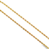 Estate Diamond Cut Hollow Beaded Rope Chain