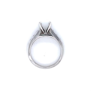 Lady's White 18 Karat Prong/Channel Ring