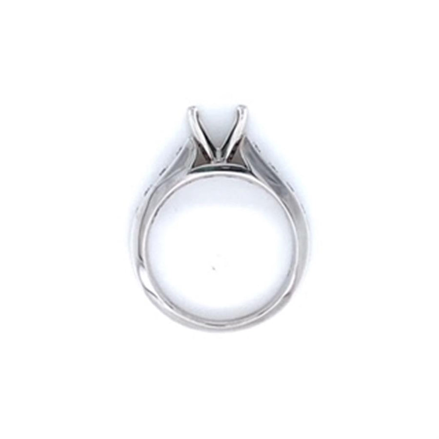 Lady's White 18 Karat Prong/Channel Ring