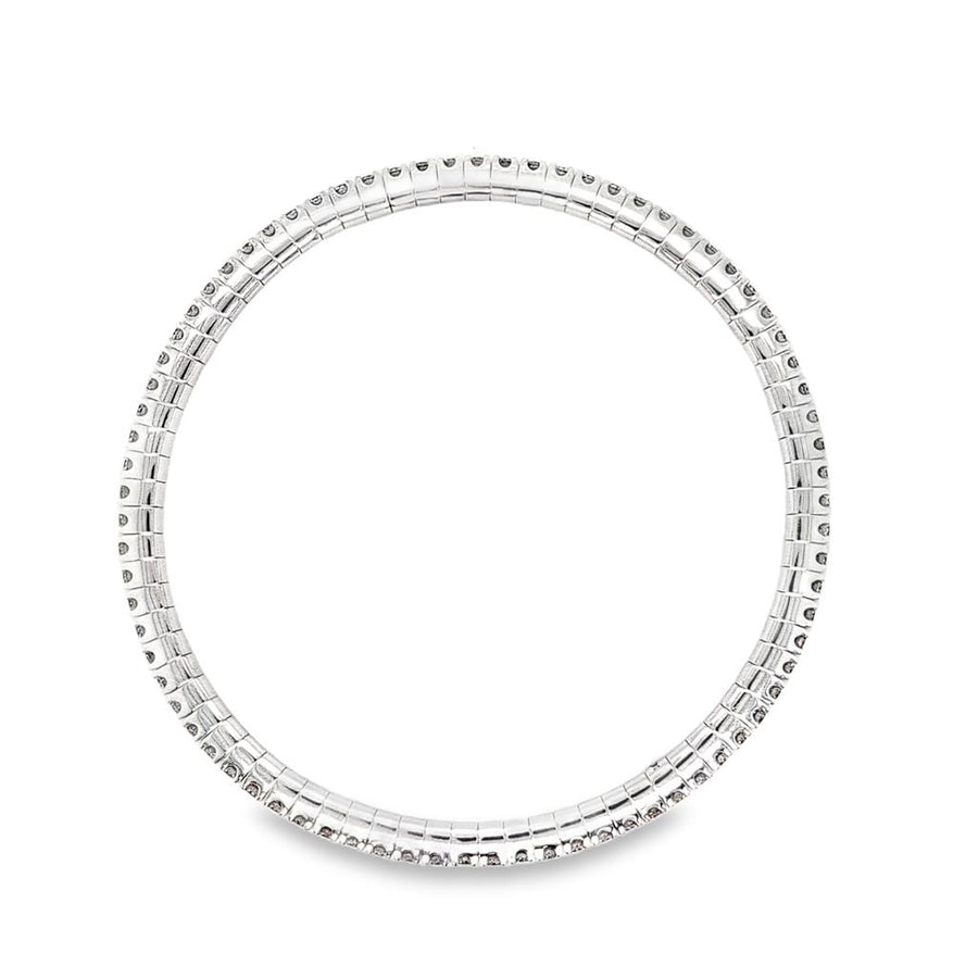 White 14 Karat Tennis Bracelet = 3.22TWT Round H SI1/SI2 Diamonds