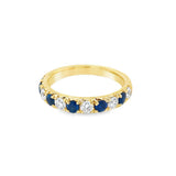 Lady's Yellow 18 Karat Alternating Fishtail Fashion Ring Size 6.5 5 =
