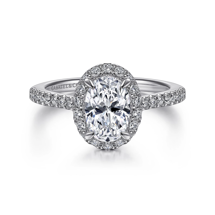 Gabriel & Co. Idina - Oval Diamond Halo Engagement Ring Mounting