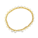 Yellow 14 Karat Pearl Bracelet