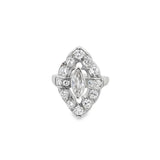 Antique Marquise Diamond Halo Ring